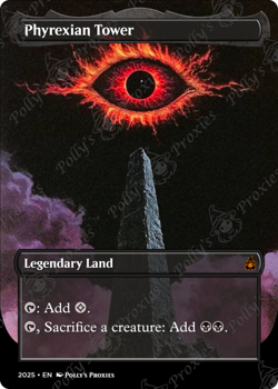 Phyrexian Tower FOIL Proxy Playtest Card with Custom Art Design - Image 5