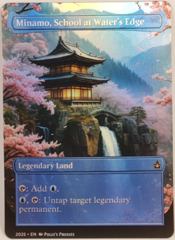Minamo, School at Water's Edge FOIL Proxy Playtest Card with Custom Fantasy Art - Image 1