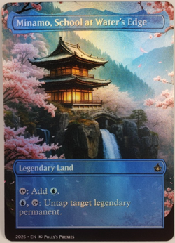 Minamo, School at Water's Edge FOIL Proxy Playtest Card with Custom Fantasy Art - Image 3