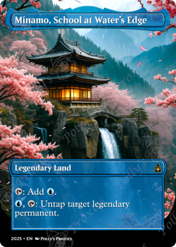 Minamo, School at Water's Edge FOIL Proxy Playtest Card with Custom Fantasy Art - Image 5