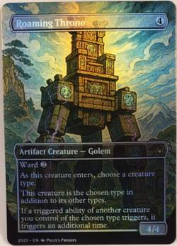 Roaming Throne FOIL Proxy Card with Custom Art Design - Image 1
