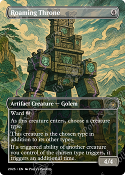 Roaming Throne FOIL Proxy Card with Custom Art Design - Image 5