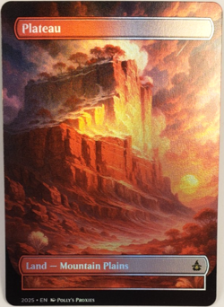 Plateau FOIL Original Dual Land Proxy Card with Custom FANTASY Art Design - Image 1