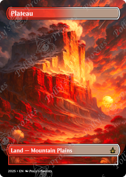 Plateau FOIL Original Dual Land Proxy Card with Custom FANTASY Art Design - Image 4