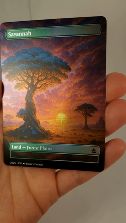 Savannah FOIL Original Dual Land Proxy Card with Custom Fantasy Art Design - Image 2