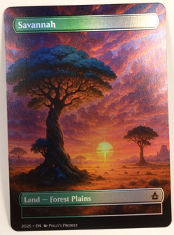 Savannah FOIL Original Dual Land Proxy Card with Custom Fantasy Art Design - Image 3