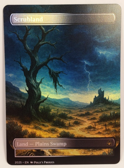 Scrubland FOIL Original Dual Land Playtest Proxy Card Custom Art Design - Image 3
