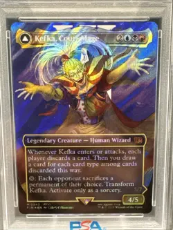 MTG Final Fantasy Kefka Court Mage Borderless Surge Foil PSA 10 - Image 2