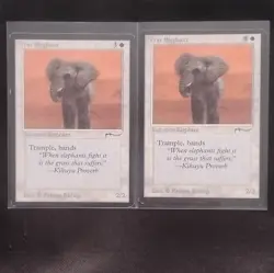 Magic The Gathering War Elephant x2 Creature White Kristen Bishop - Image 1