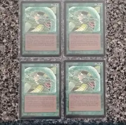Magic The Gathering Craw Beta Wurm x4 Creature Green Daniel Gelon - Image 1