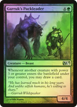 MTG FOIL Garruk's Packleader - Magic 2013 #175 - Image 1