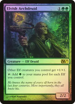 MTG FOIL Elvish Archdruid - Magic 2011 #171 - Image 1