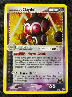 Team Magma's Claydol 8/95 Holo Rare Team Magma vs Team Aqua Pokemon Near Mint - Image 1