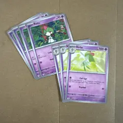 X4 Ralts 058/132 and X3 Kirlia 059/132 Common Pokemon Card Mega Evolutions - Image 1