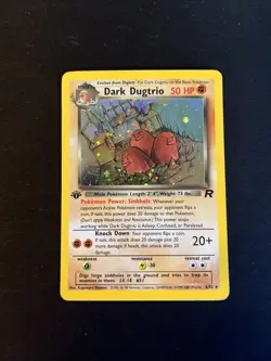 Pokemon Dark Dugtrio 6/82 Team Rocket Holo Rare 1st Edition NM - Image 1
