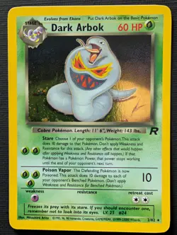Pokemon Dark Arbok Team Rocket 2/82 Holo Rare - Image 1