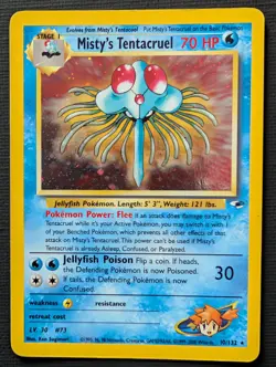 Pokemon Misty's Tentacruel Gym Heroes Holo Rare Card 10/132 Holo - Image 1