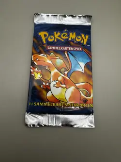 1999 German Pokemon 1st Edition Base Set Pack Sealed Pack Charizard Art - Image 1