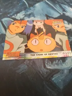 Pokemon Topps Blue Logo Vintage Card Collectible LP Mewtwo Strikes Back FOIL - Image 1