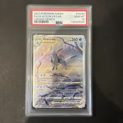 Pokemon Glaceon VSTAR Crown Zenith Galarian Gallery Full Art #GG40 PSA 10 - Image 1