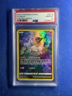 2023 Pokemon SWSH Crown Zenith #GG10 FA/MEW PSA GEM MINT 10 - Image 1