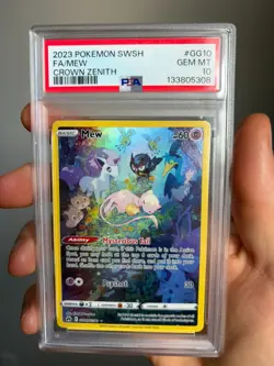 PSA 10 Pokemon SWSH Mew #GG10 Crown Zenith 2023 - Image 1