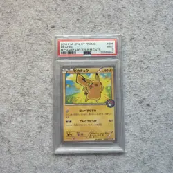 2016 POKEMON JPN XY PROMO MEGA CHARIZARD X/Y-POKEMON CENTER #206 PIKACHU PSA 9 - Image 1
