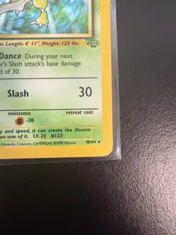 Pokemon TCG Scyther Jungle 10/64 Unlimited Holo Rare LP - Image 5