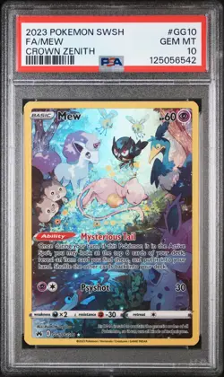 Mew #GG10 2023 Pokemon Sword And Shield Crown Zenith PSA 10 250001 - Image 1