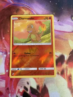 Pokemon CHARMANDER 12/181 COMMON REVERSE HOLOFOIL Team Up Lp - Image 1