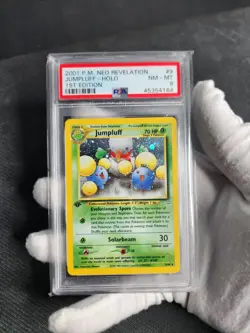 2001 Pokemon Neo Revelation Jumpluff #9 1st Edition Holo PSA 8 Graded Pokemon - Image 1