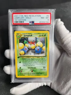 2001 Pokemon Neo Revelation Jumpluff #9 1st Edition Holo PSA 8 Graded Pokemon - Image 2