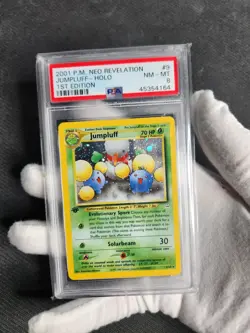 2001 Pokemon Neo Revelation Jumpluff #9 1st Edition Holo PSA 8 Graded Pokemon - Image 4