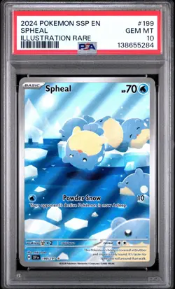 Pokemon Spheal 199/191 Illustration Rare Surging Sparks PSA 10 GEM MINT - Image 1