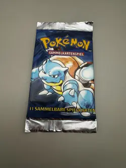 1999 German Pokemon 1st Edition Base Set Pack Sealed Blastoise Art - Image 1