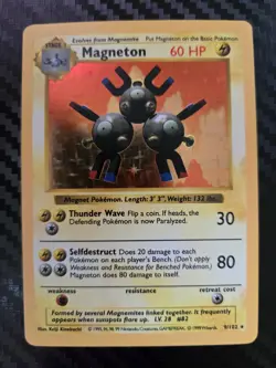 1999 Pokemon, Base Set Shadowless, #9/102 Magneton, Holo Rare - Image 2