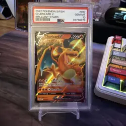2022 Pokemon SWSH Charizard V Brilliant Stars PSA 10! - Image 1