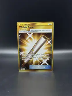 Wishful Baton (Secret) 121/111 Sm-Crimson Invasion Holo Pokemon TCG - Image 1