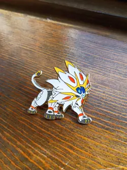 Pokemon Solgaleo 1.5” Enamel Pin Official 2016 Collectors Edition Series - Image 1