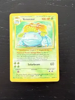 1999 Pokemon Base Set Venusaur 15/102 Holo Rare WOTC Vintage Unlimited - Image 1