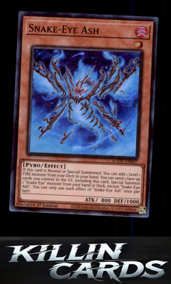 1st Edition Snake-Eye Ash AGOV-EN007 Super Rare Age of Overlord YuGiOh Card NM - Image 1