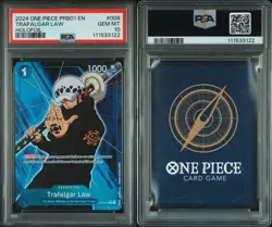 One Piece Trafalgar Law 2024 PRB01 Premium Booster Full Art Holofoil PSA 10 - Image 3