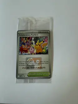 Pokemon TCG - Celebratory Fanfare MEP 028 ACE Trainer Card Promo 2025 - Sealed - Image 1