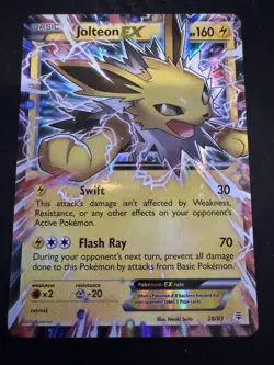 Pokemon Jolteon EX TCG 28a/83 Generations Ultra Rare Holo Card LP Condition - Image 1