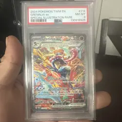 Pokemon TCG Greninja EX Twilight Masquerade Card 214/167 PSA 8 - Image 1