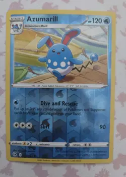 Azumarill 059/264 Fusion Strike Reverse Holo Pokemon Tcg Card NM - Image 1