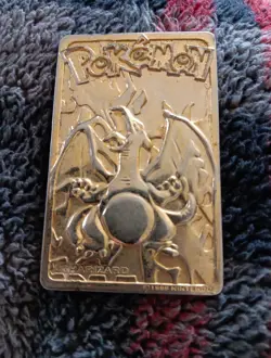 Pokemon 23K Gold Plated Trading Card #6 Charizard Burger King 1999 JUST the card - Image 1