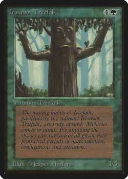 MTG Ironroot Treefolk - Beta #204 - Image 1