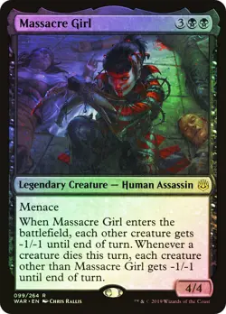 MTG FOIL Massacre Girl - War of the Spark #099 - Image 1