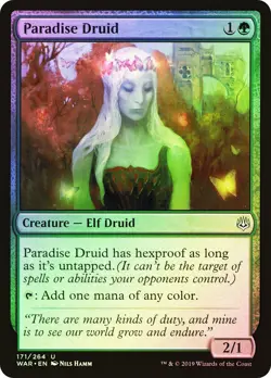 MTG FOIL Paradise Druid - War of the Spark #171 - Image 1